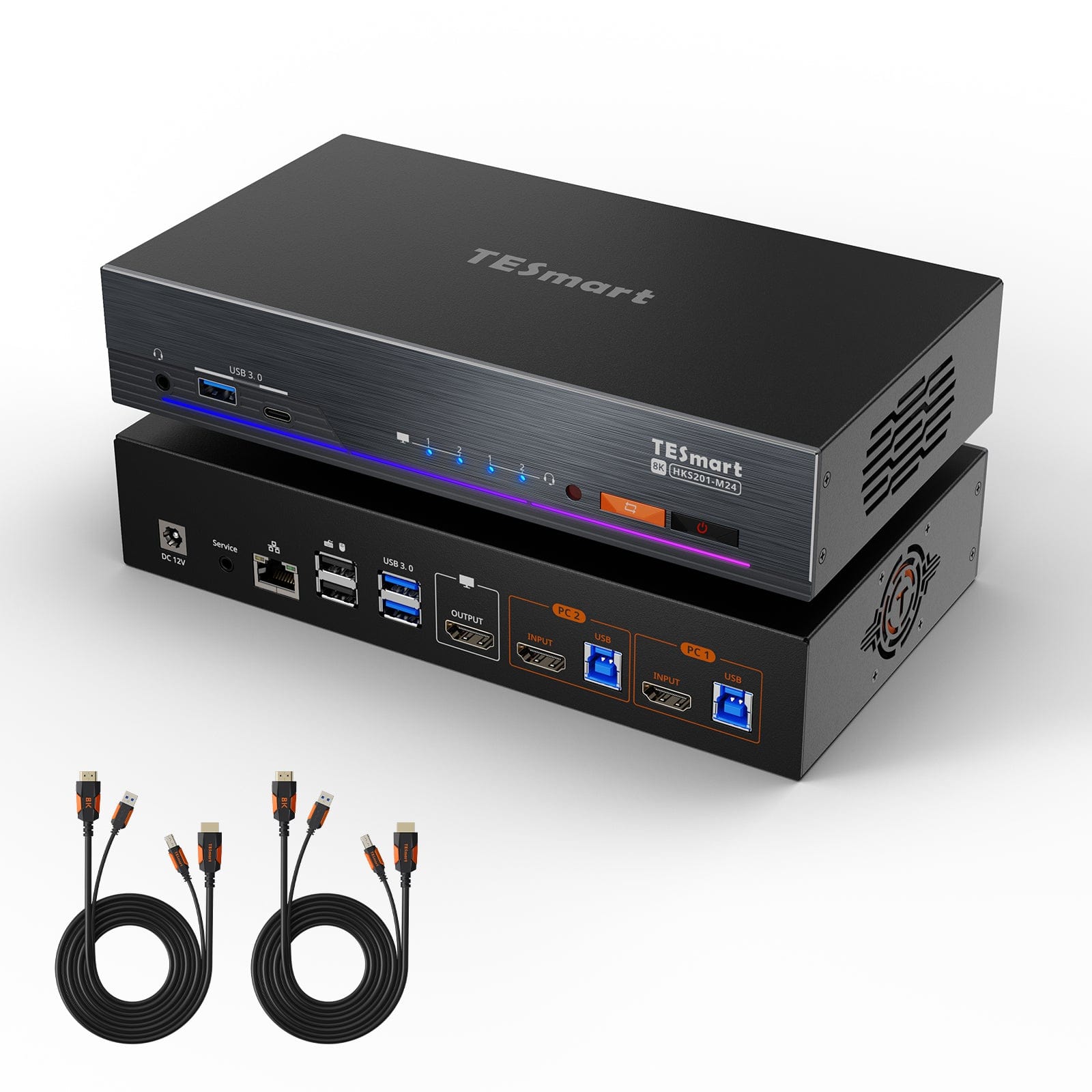 tesmart-master-hks201-m24-kvm-switch-8k60hz-hdmi-2-1-f-r-2-pcs image 1