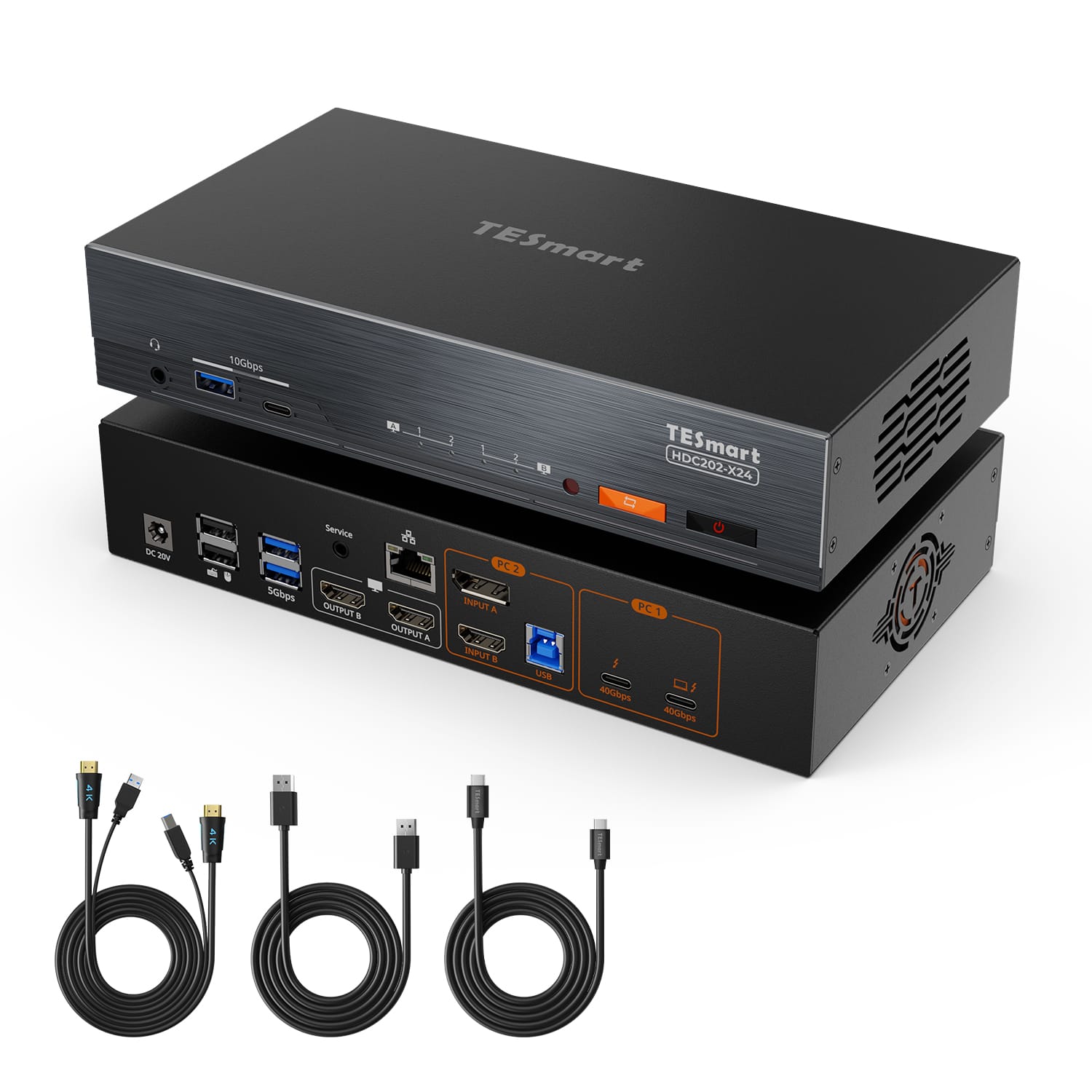 tesmart-xtreme-hdc202-x24-kvm-switch-dual-monitor-4k-thunderbolt image 1