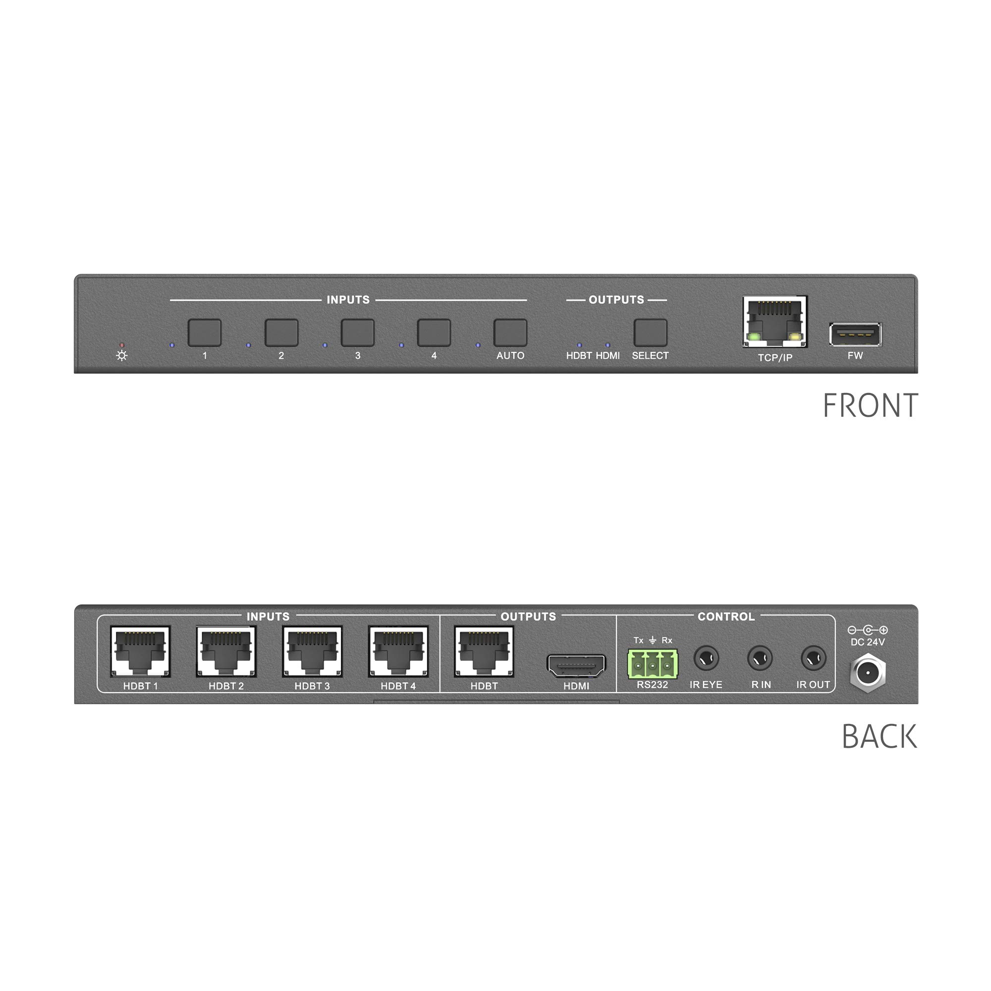 purelink-sw-hdbt41-hdbaset-switch-4x1-4k-mit-scaler image 4