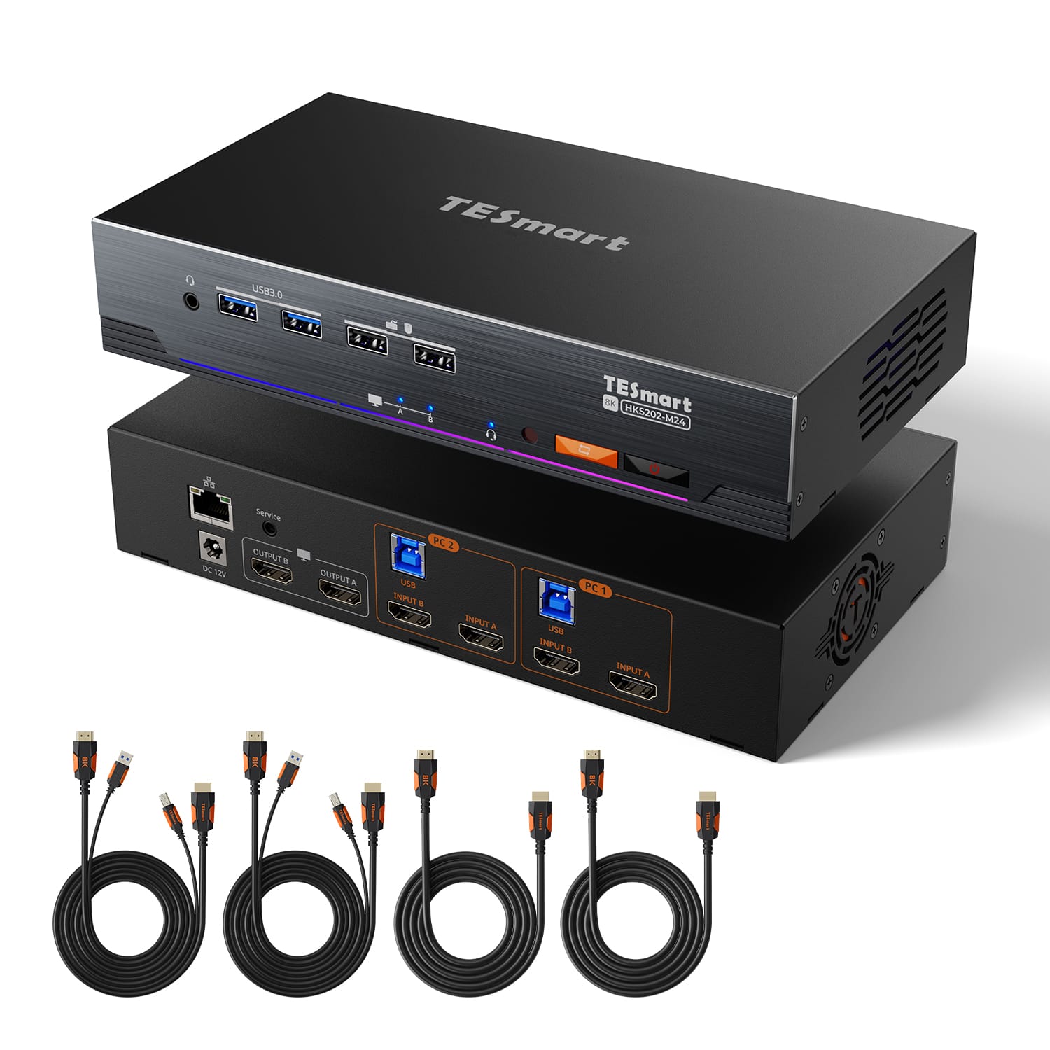 tesmart-master-dual-4k144-hdmi-2-1-kvm-switch-2pc-2-monitore image 1