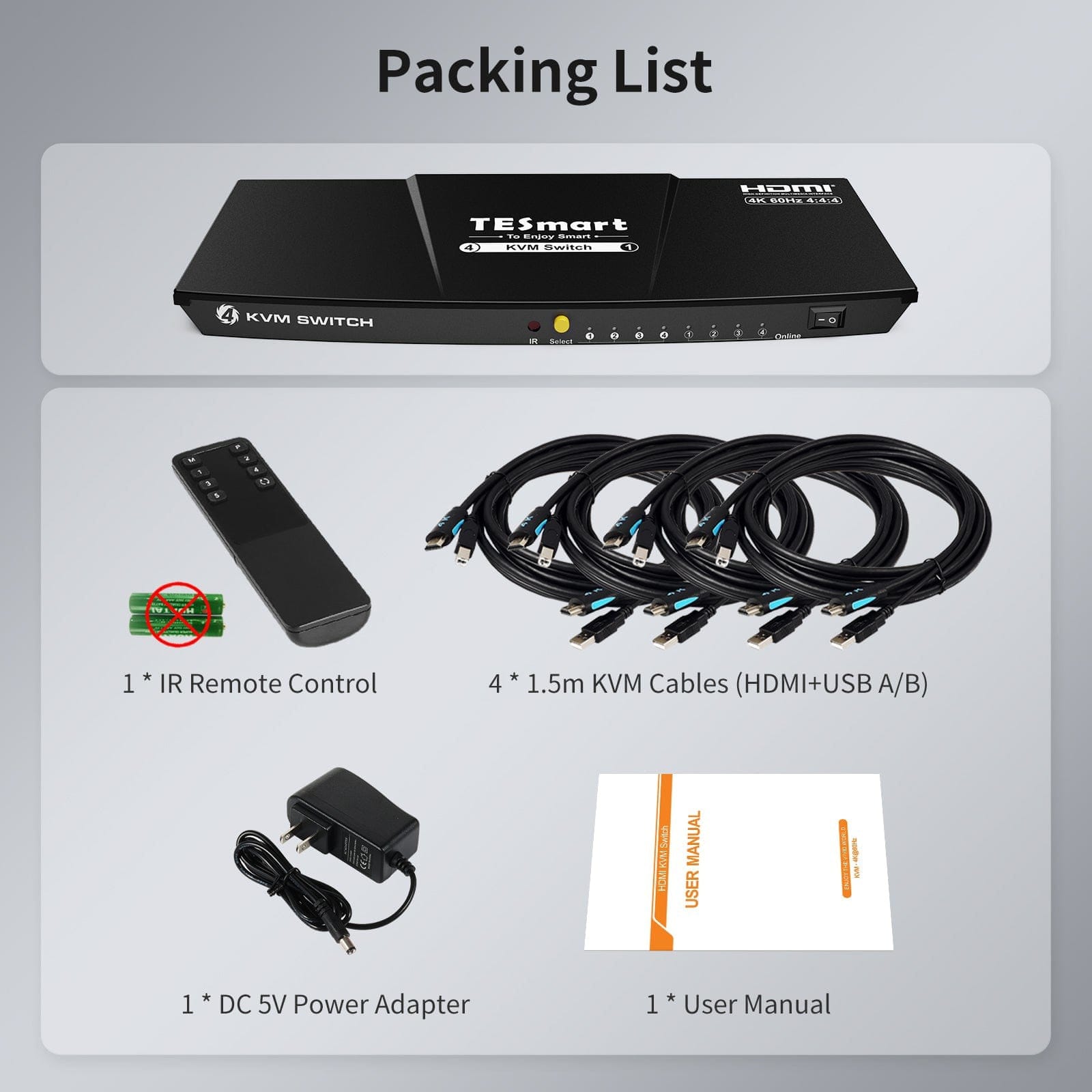 tesmart-elite-kvm-switch-hdmi-4-port-4k30-general-berholt image 3