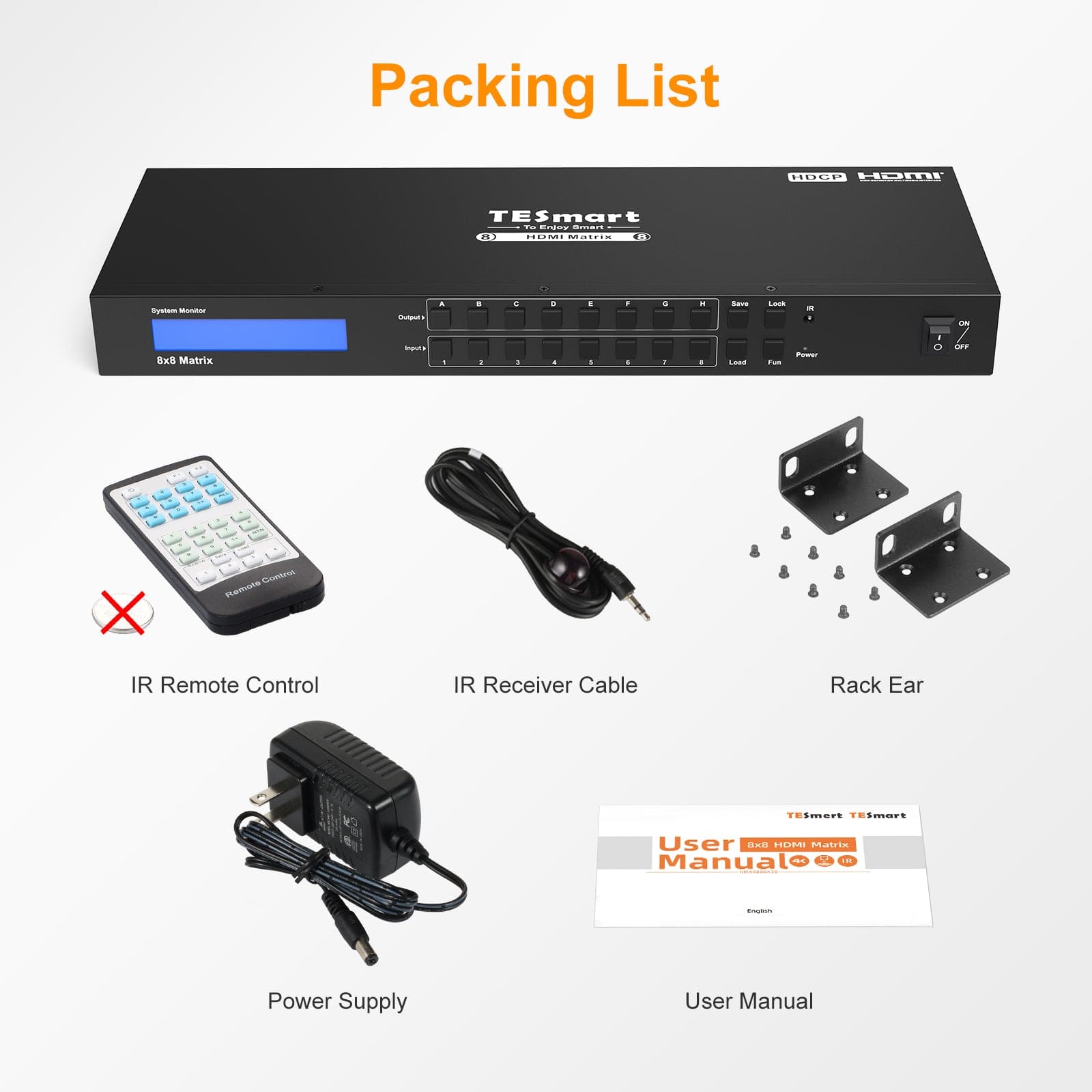 tesmart-prime-hma0808a1u-hdmi-matrix-8x8-4k-60hz-rs232 image 8