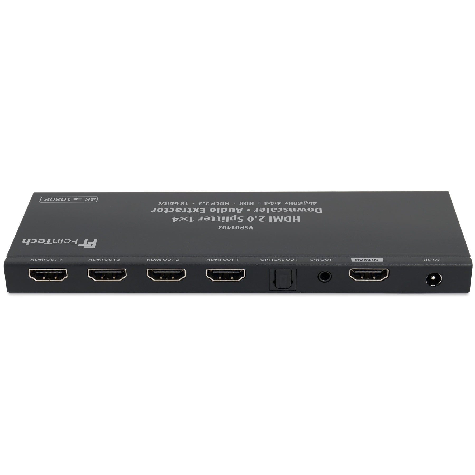 feintech-vsp01403-hdmi-splitter-1x4-4k-mit-audio-extractor image 2