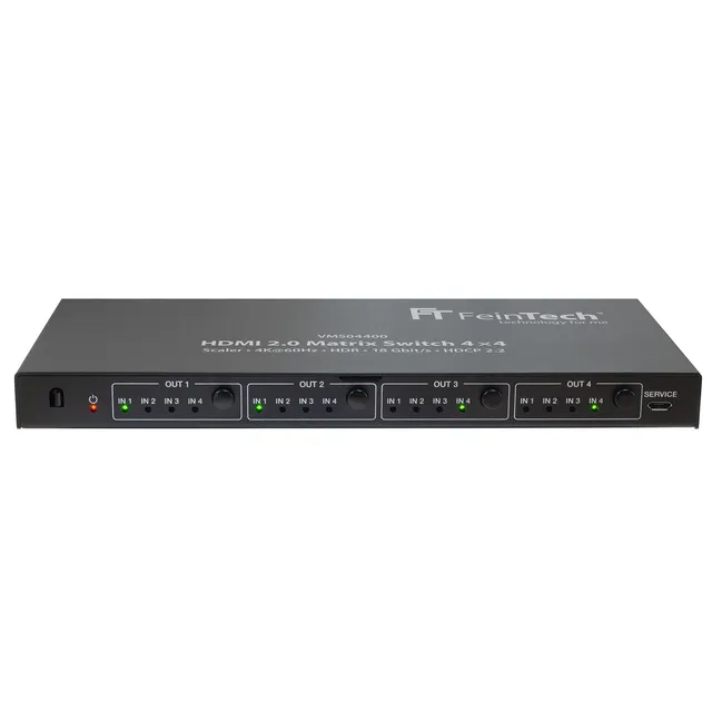 feintech-vms04400-hdmi-matrix-switch-4x4-4k60-edid-scaler image 1