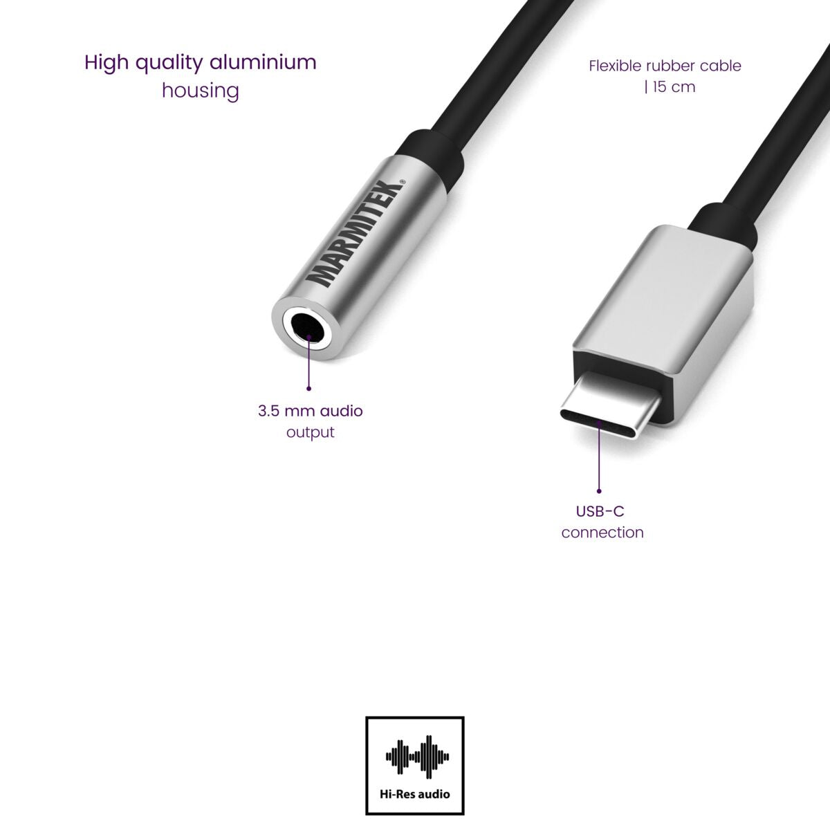 marmitek-connect-usb-c-auf-aux-adapter-3-5mm-dac image 5