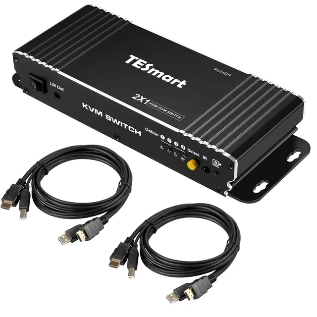 tesmart-lite-kvm-switch-hdmi-4k60hz-f-r-2-pcs-1-monitor-schwarz image 1
