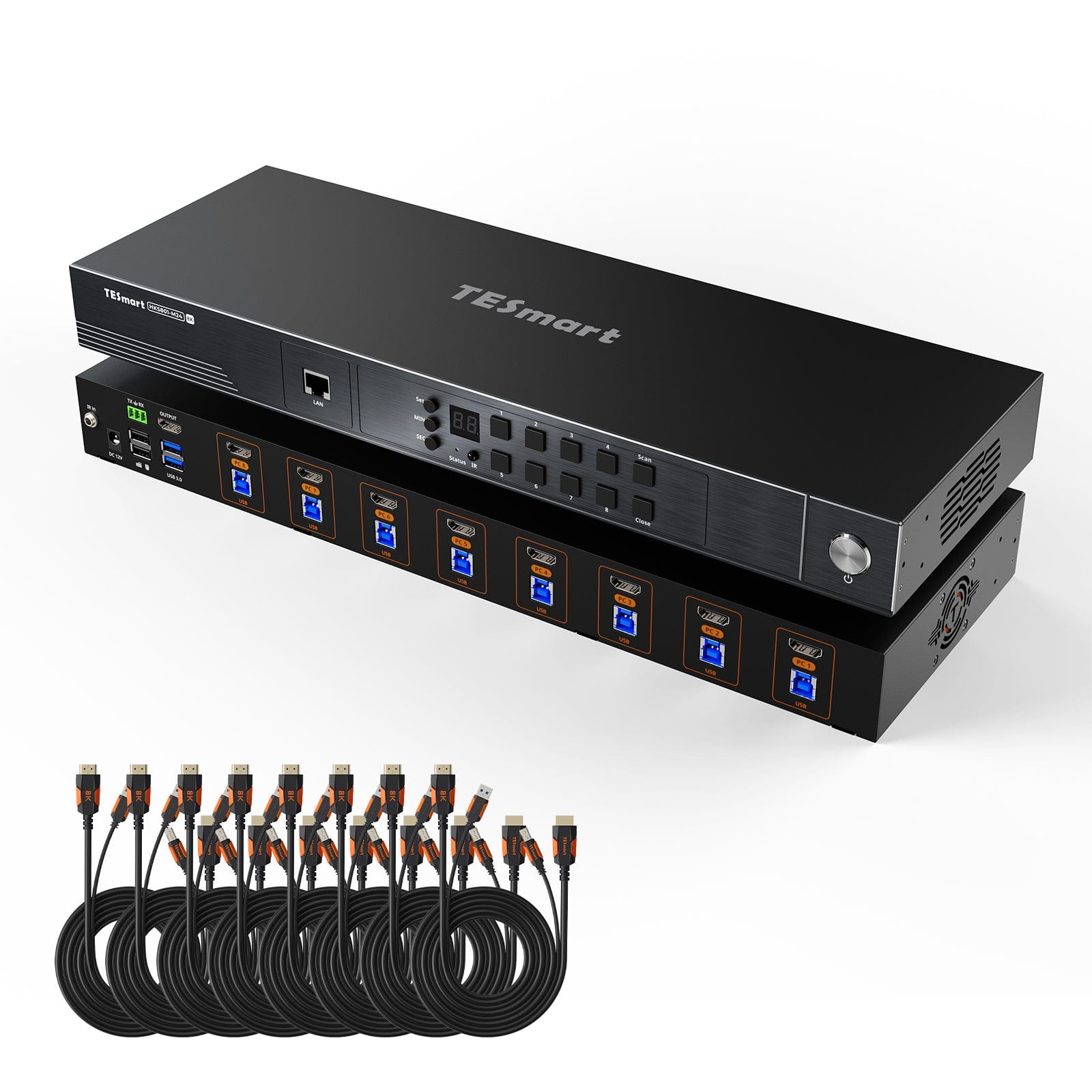 tesmart-master-hks801-m24-kvm-switch-8-pcs-hdmi-2-1-8k60hz image 1