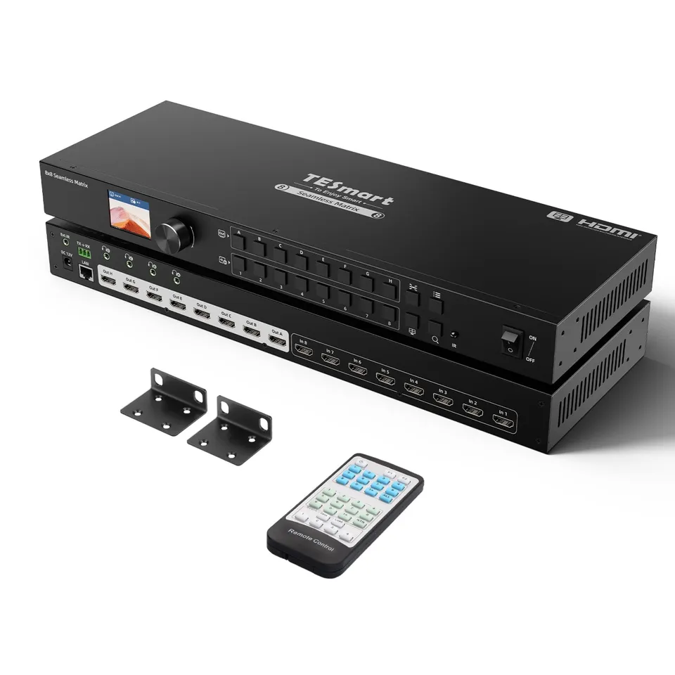 tesmart-elite-hma808-es23-hdmi-matrix-switch-8x8-full-hd image 1
