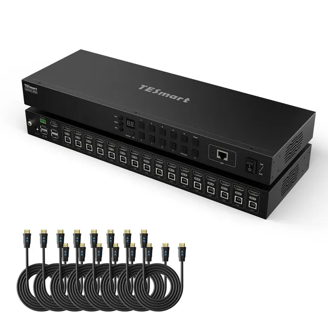 tesmart-elite-hks1601-eb23-kvm-switch-16-port-4k image 1