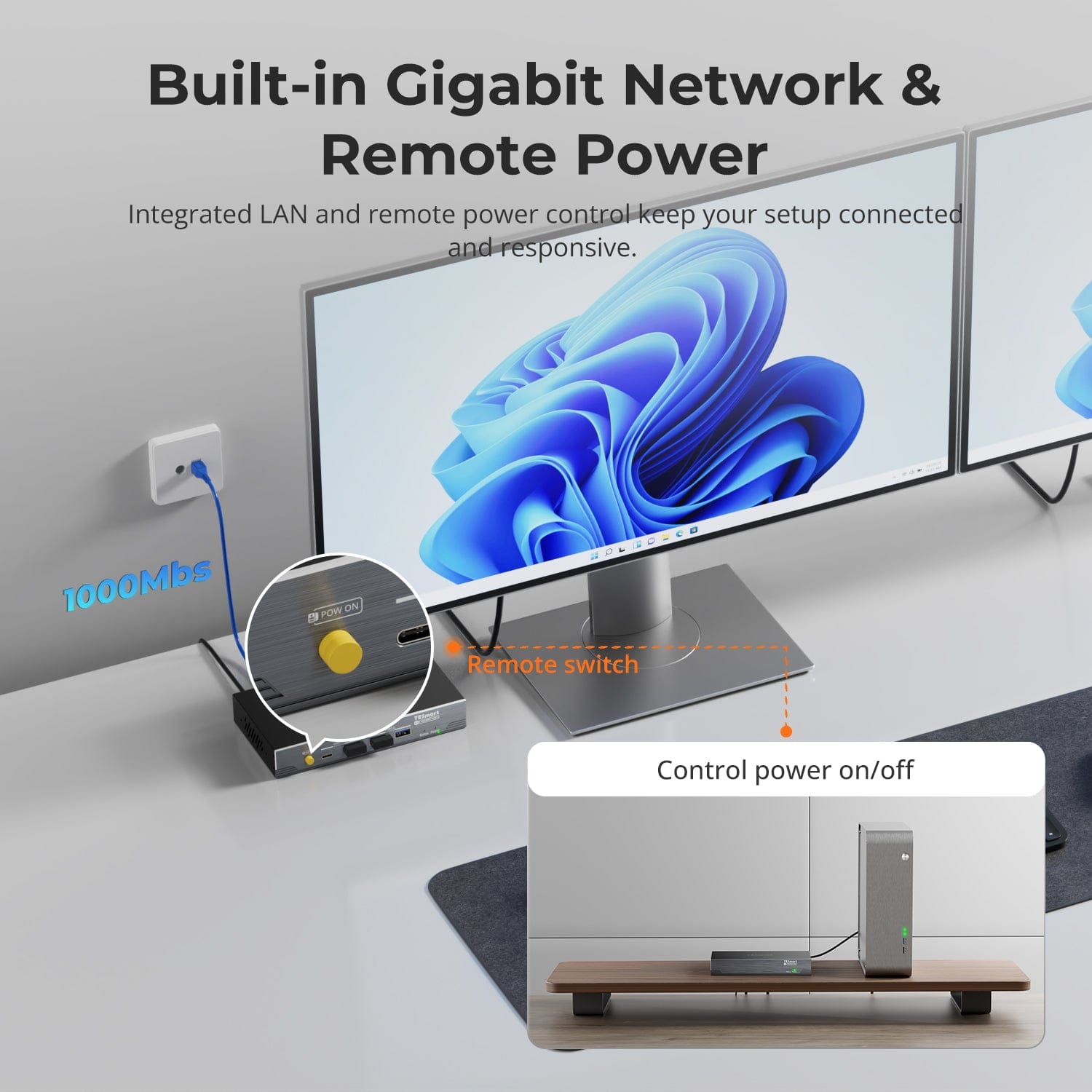 tesmart-prime-dual-4k60-kvm-extender-100m-cat6a-usb image 5