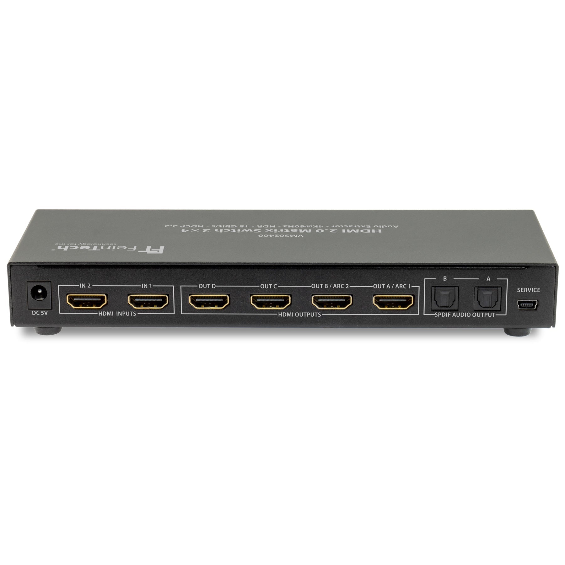 feintech-vms02400-hdmi-matrix-switch-2x4-4k-audio-extractor image 2