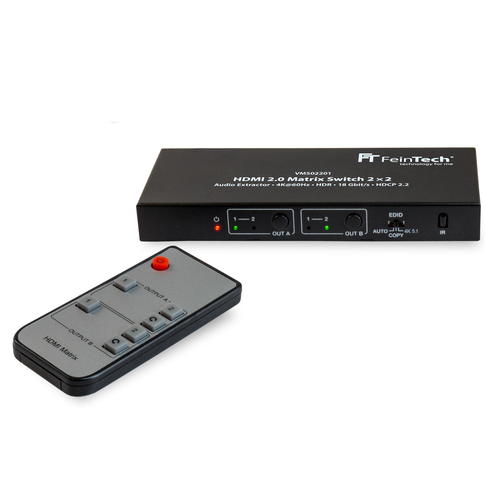 feintech-vms02201-hdmi-matrix-switch-2x2-mit-audio-extractor-4k image 3