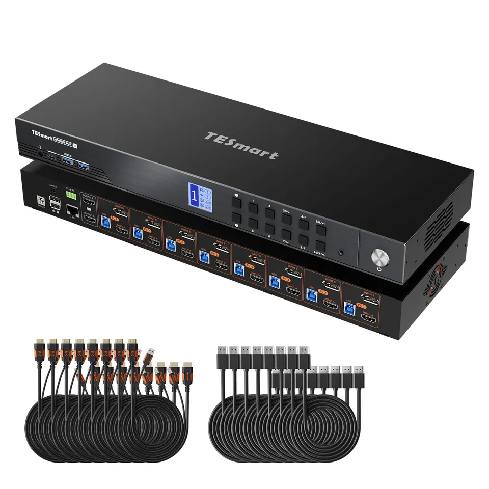 tesmart-master-dual-kvm-switch-8-pcs-2-monitore-8k60 image 1