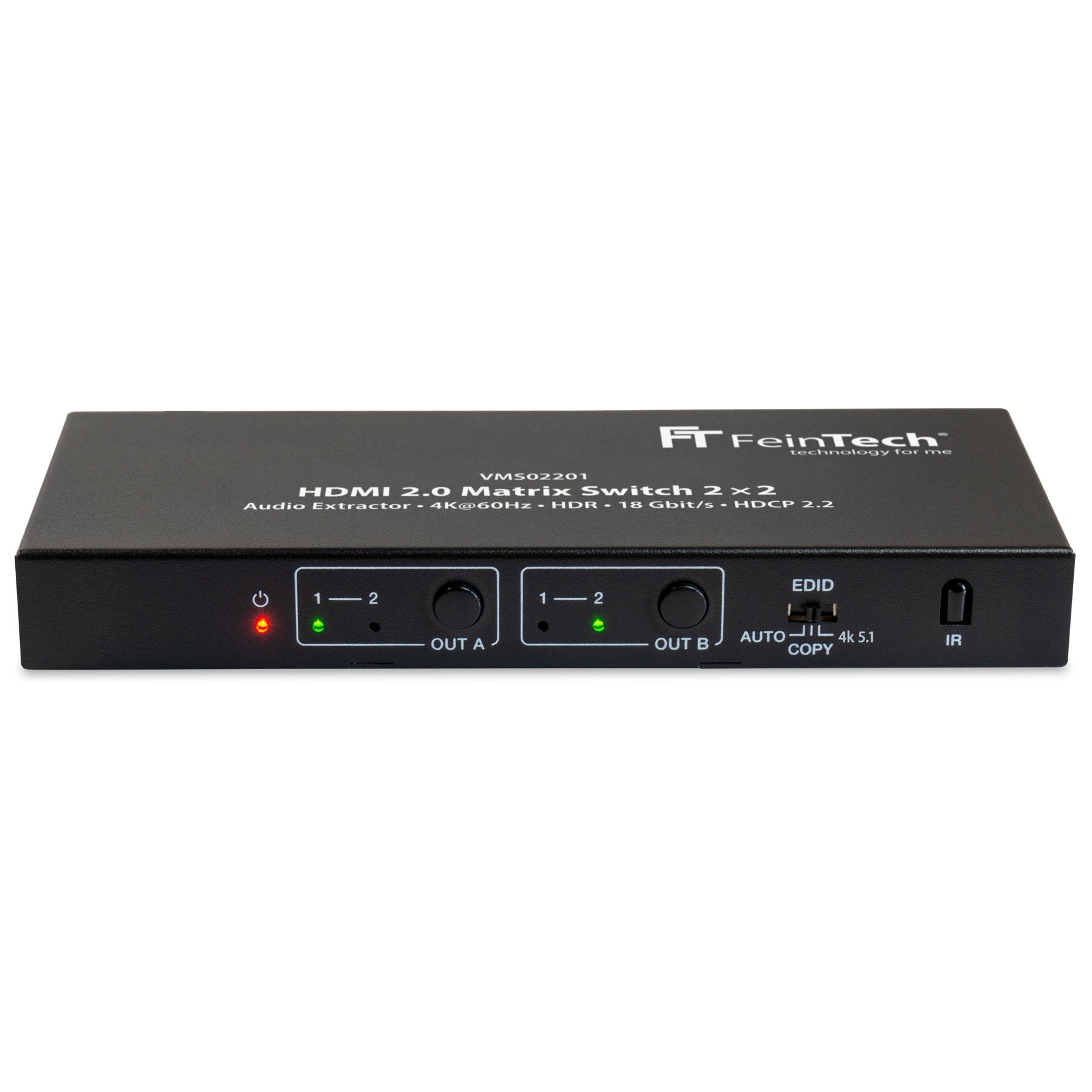 feintech-vms02201-hdmi-matrix-switch-2x2-mit-audio-extractor-4k image 1