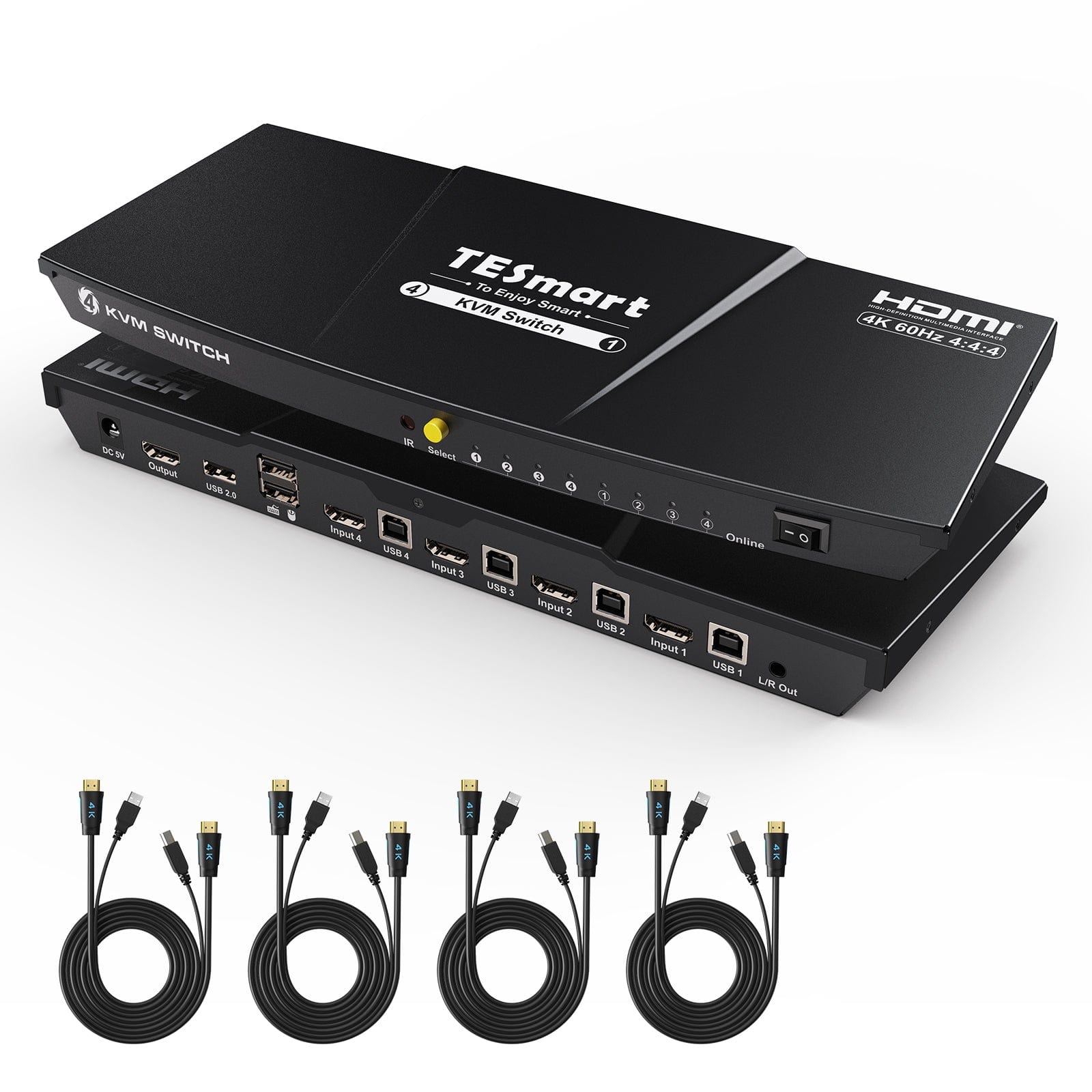 tesmart-elite-kvm-switch-hdmi-4-port-4k30-general-berholt image 1