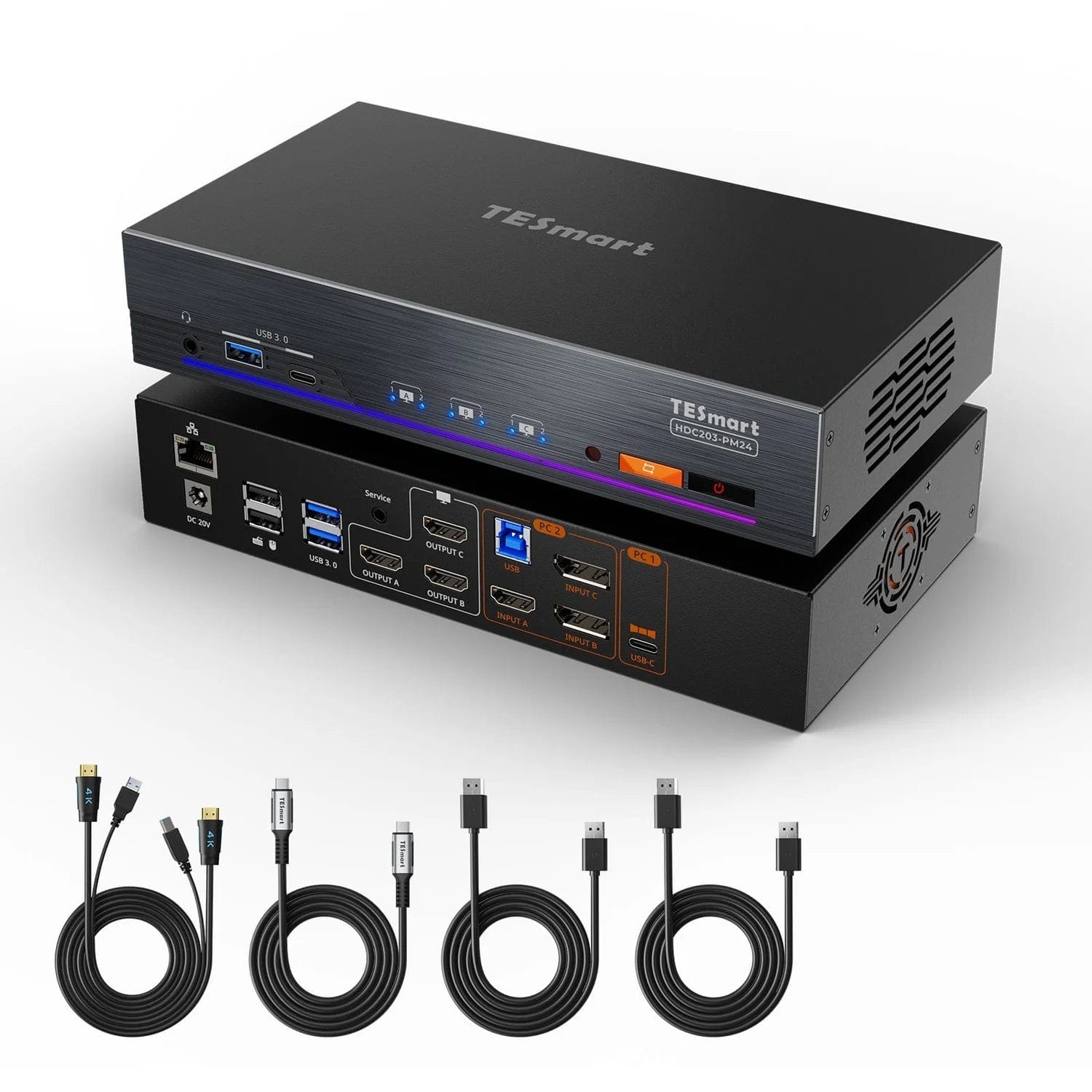 tesmart-xtreme-hdc203-pm24-kvm-switch-triple-4k60hz-displaylink image 4