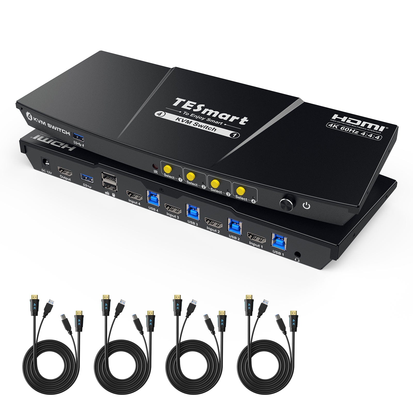tesmart-elite-hks401-p23-kvm-switch-4x1-4k60-usb-3-0 image 1