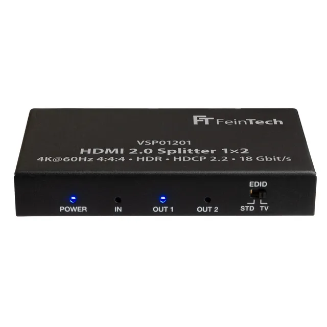 feintech-vsp01201-hdmi-splitter-1x2-4k-downscaler-edid image 1