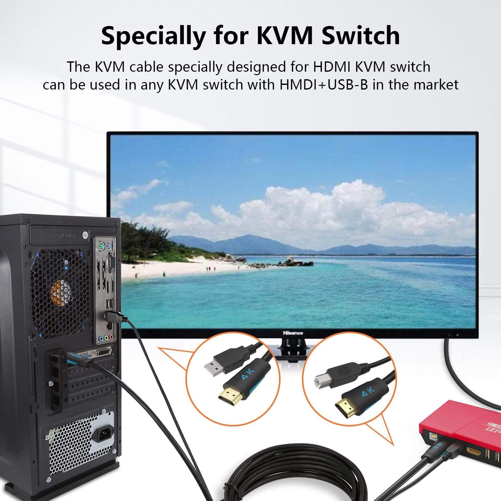 tesmart-lite-twin-kvm-kabel-hdmi-usb-1-5m-4k60hz-usb-a-b image 3