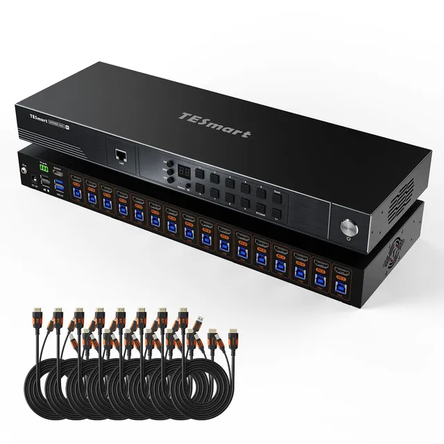 tesmart-master-hks1601-m24-hdmi-kvm-switch-16-fach-8k60hz image 1