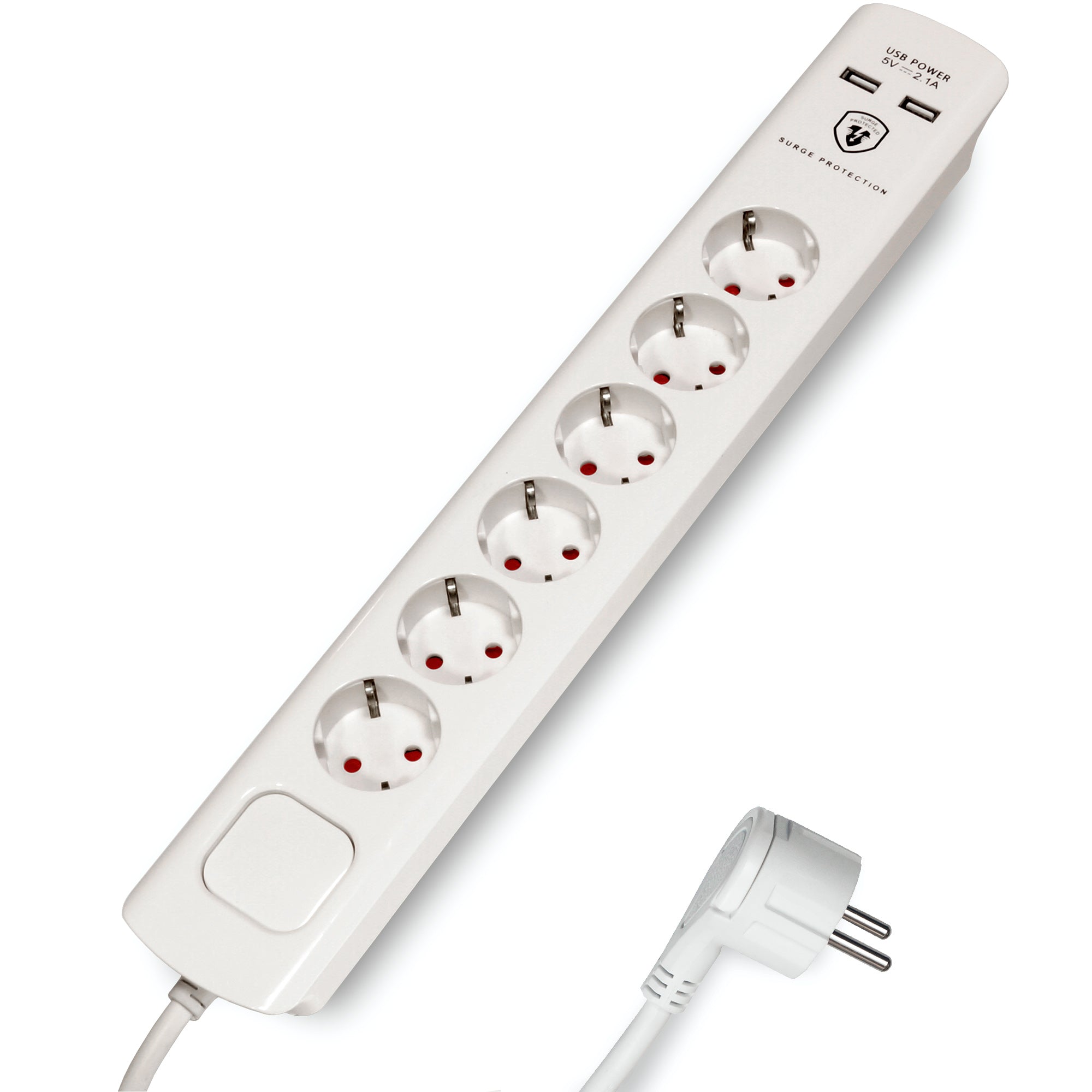 feintech-ms-4-fach-steckdosenleiste-1-5-m-mit-usb-berspannungsschutz image 1