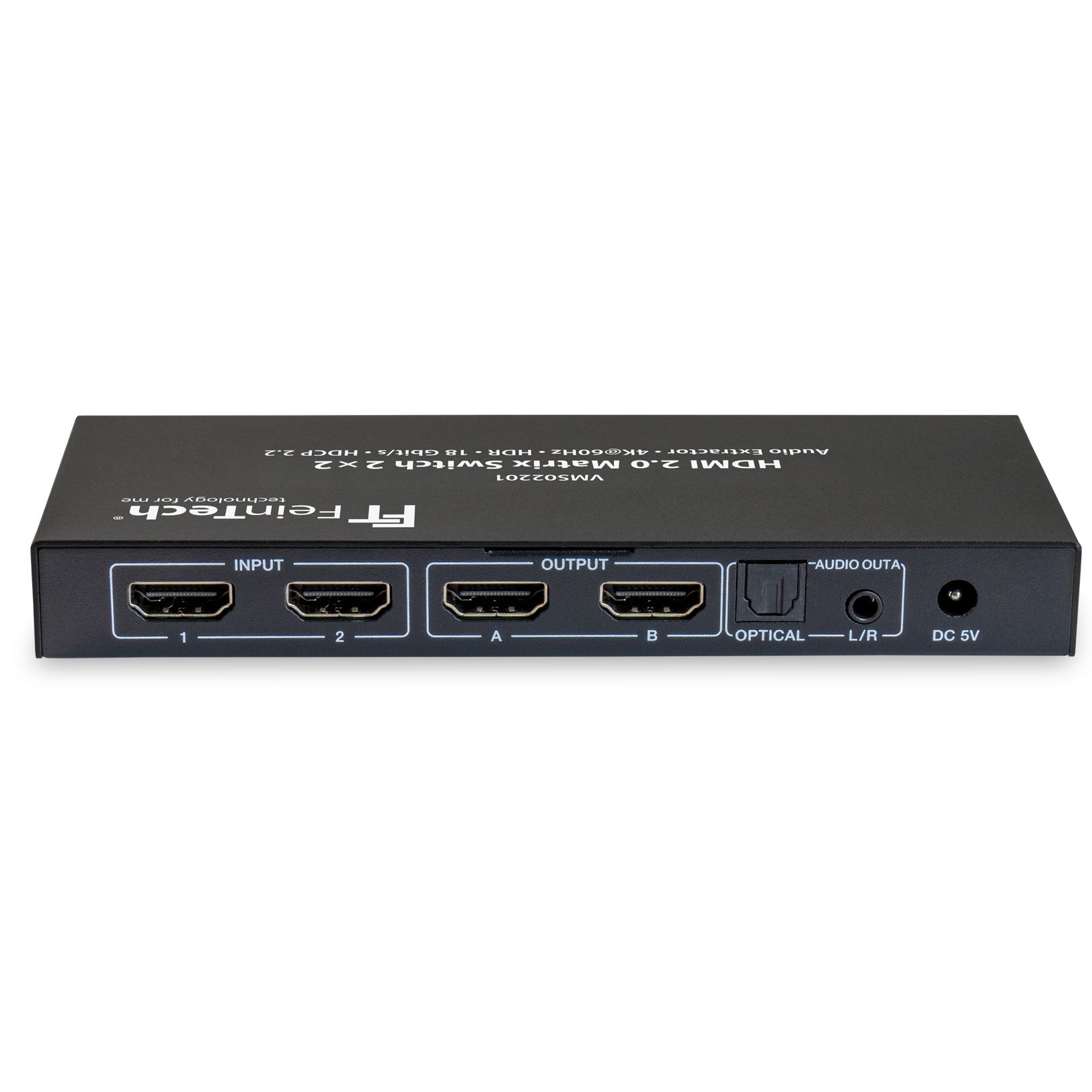 feintech-vms02201-hdmi-matrix-switch-2x2-mit-audio-extractor-4k image 2