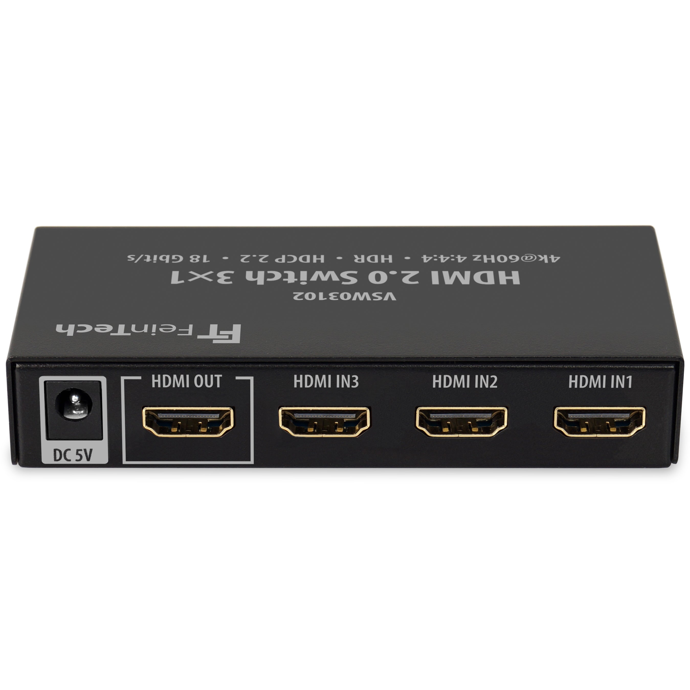 feintech-vsw03102-hdmi-switch-3-in-1-out-4k-60hz-auto-switch image 2