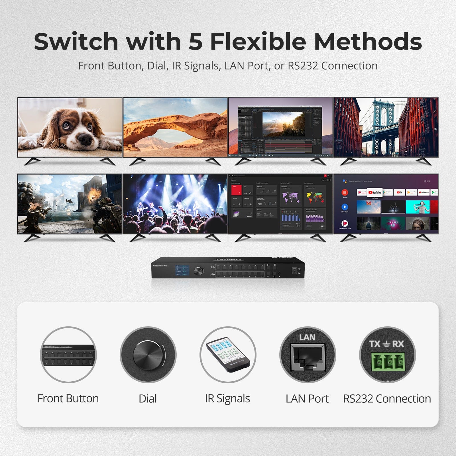 tesmart-elite-hma808-es23-hdmi-matrix-switch-8x8-full-hd image 6
