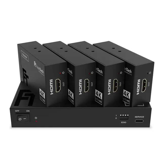 feintech-sx430-hdmi-splitter-1-in-4-out-cat-4k-60hz-70m image 1
