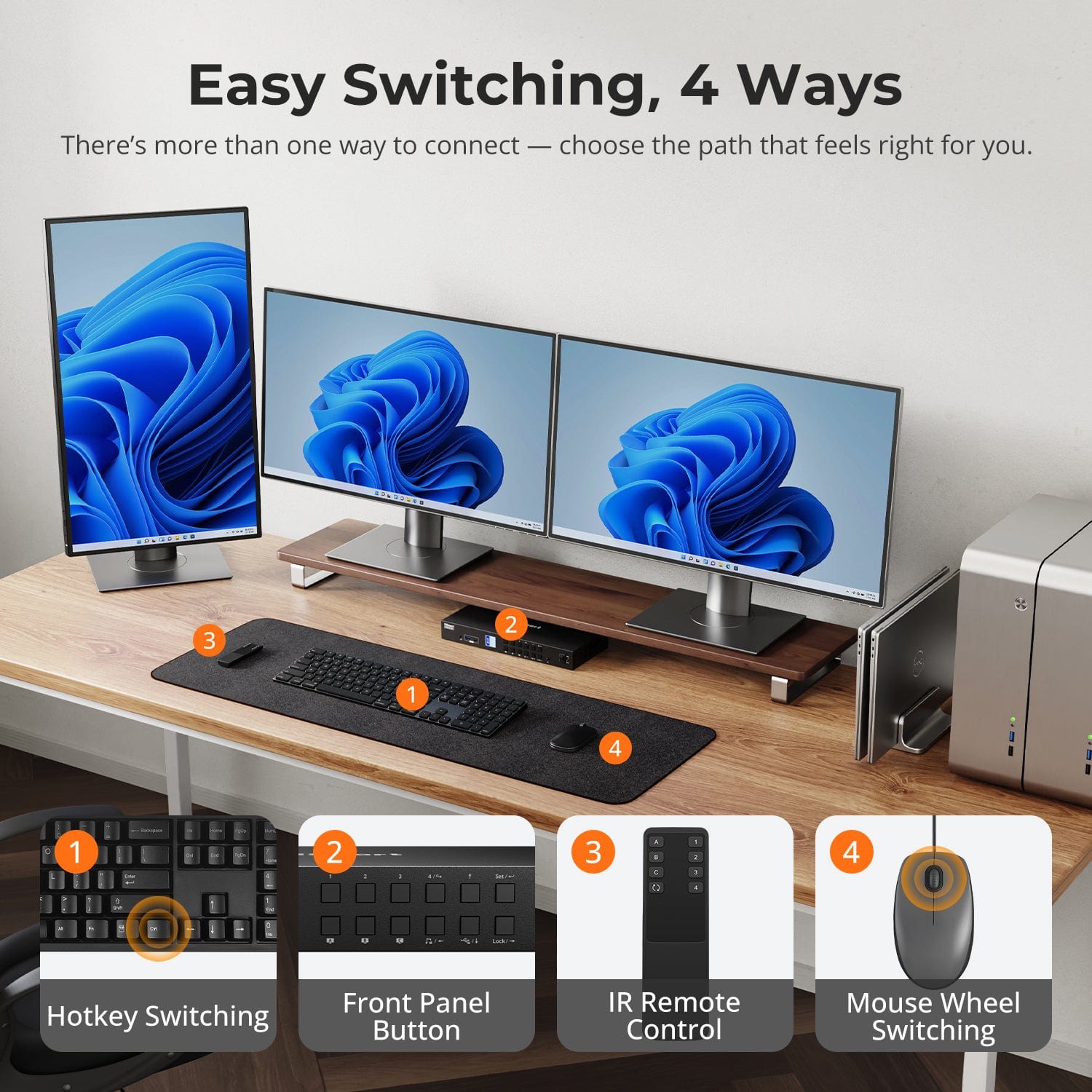 tesmart-prime-hdc403-p23-kvm-dockingstation-triple-4k60hz image 8