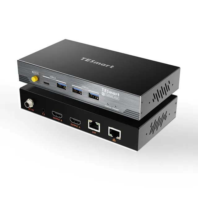 tesmart-prime-dual-4k60-kvm-extender-100m-cat6a-usb image 1