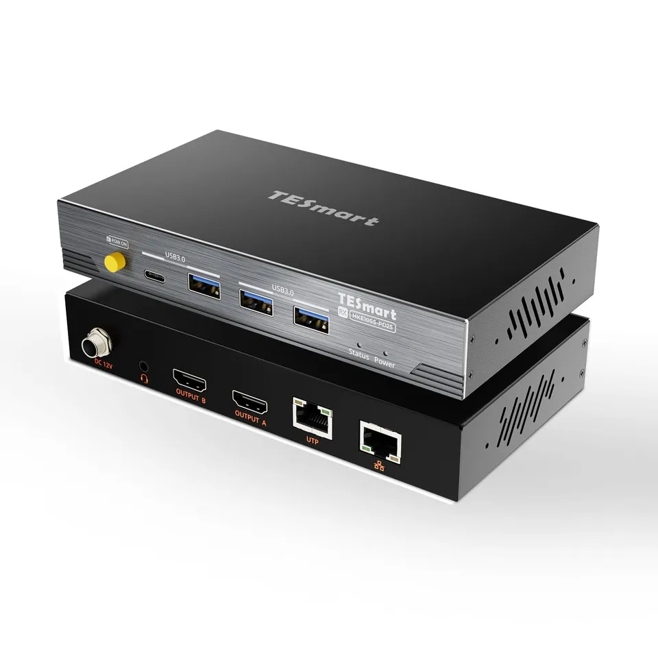 tesmart-prime-dual-4k60-kvm-extender-100m-cat6a-usb image 1
