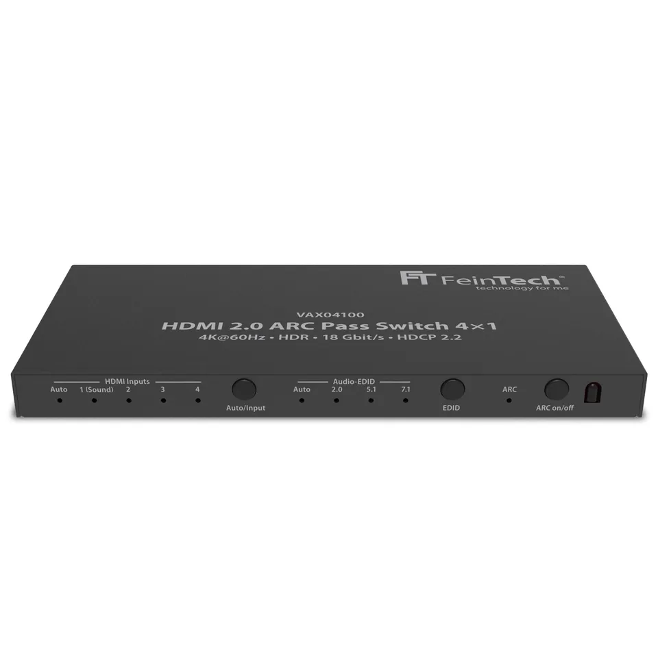 feintech-vax04100-hdmi-arc-switch-4x1-4k-dolby-atmos image 1